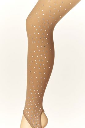 Rhinstones Motifs - Microfiber Skating Tights