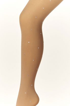 Rhinstones Motifs - Microfiber Skating Tights